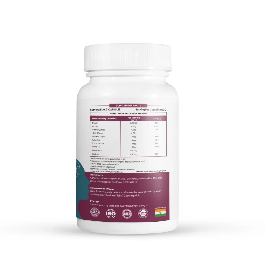Fitsique Ashwagandha Advance 500 60 capsules - Image 3