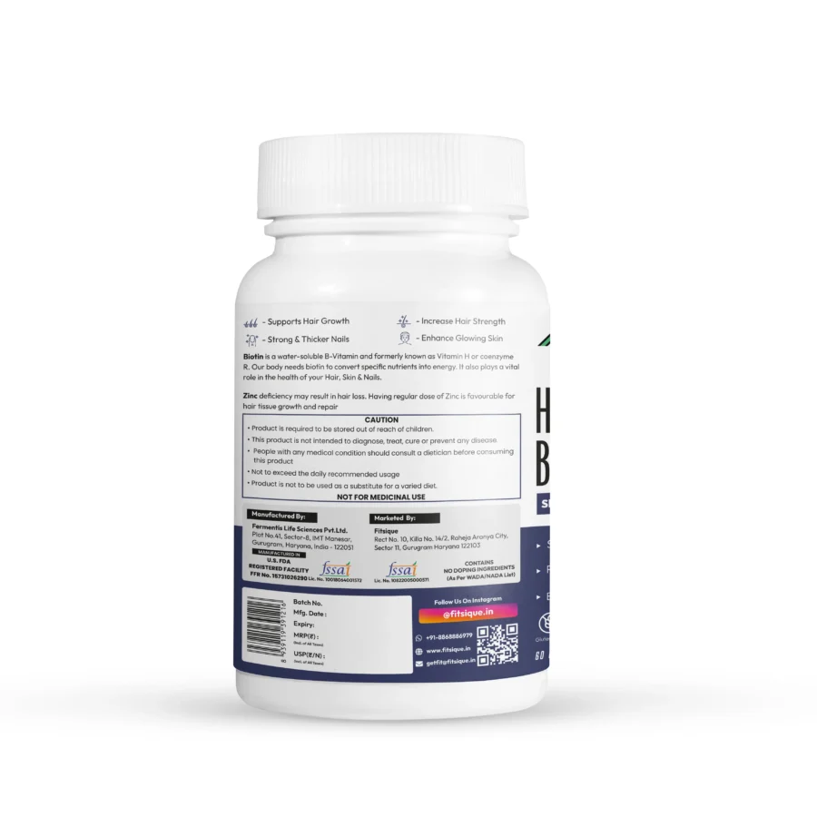 Fitsique Hair Revive Boost : Boost Hair Growth & Skin 60 Caps - Image 2