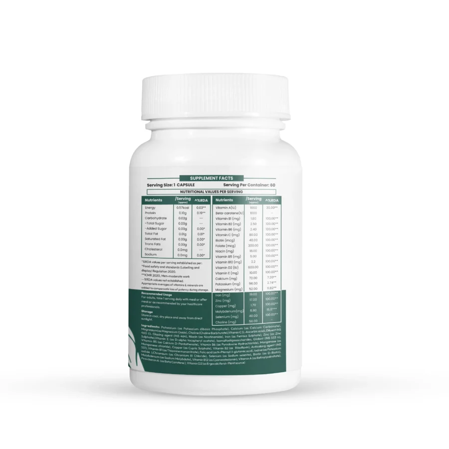 Fitsique Multivitamin Essentials 60 capsules - Image 3
