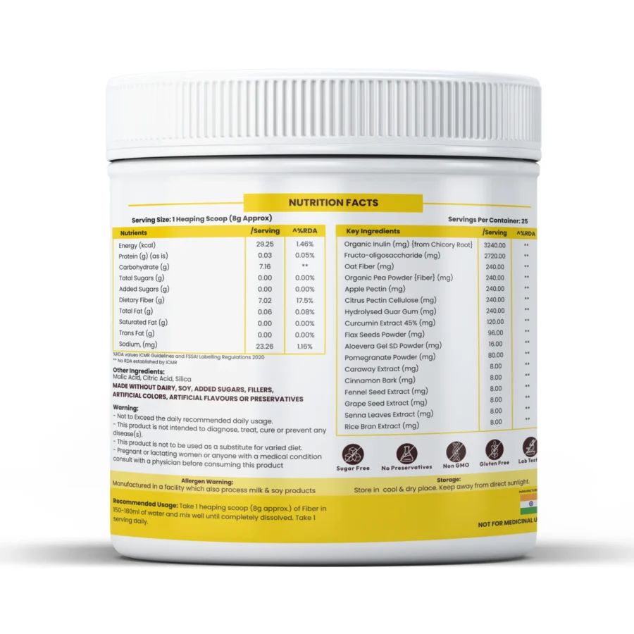 Fitsique Daily Fiber 100gm Unflavored - Image 3