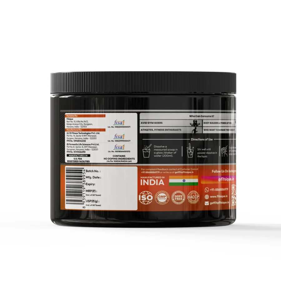 Fitsique Creatine Unflavoured (100gm) - Image 3
