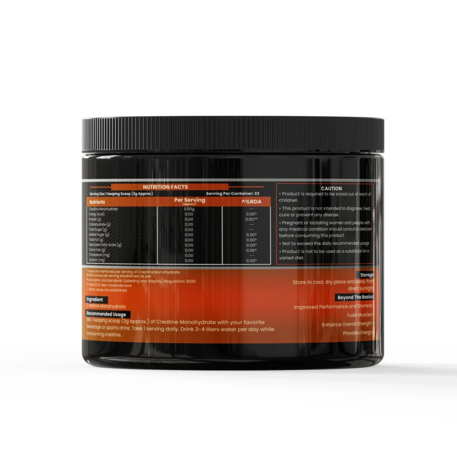 Fitsique Creatine Unflavoured (100gm) - Image 2
