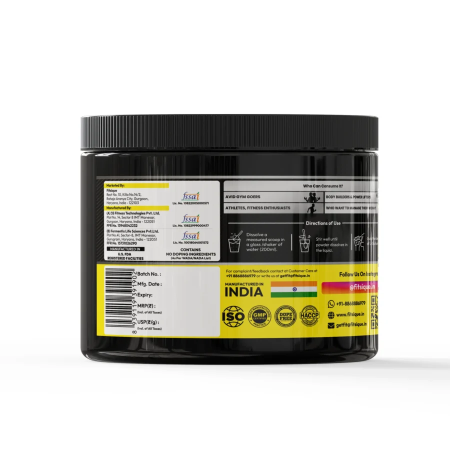 Fitsique Glutamine Unflavoured (100gm) - Image 2