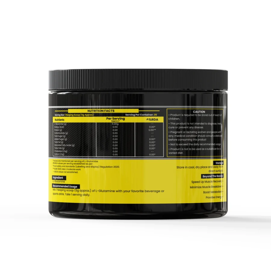 Fitsique Glutamine Unflavoured (100gm) - Image 3