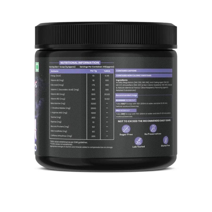 Fitsique Elite Series – Insane Rush Pre-Workout (300g) - Image 2